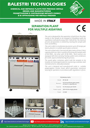 Impianto di spartimento per saggi multipli