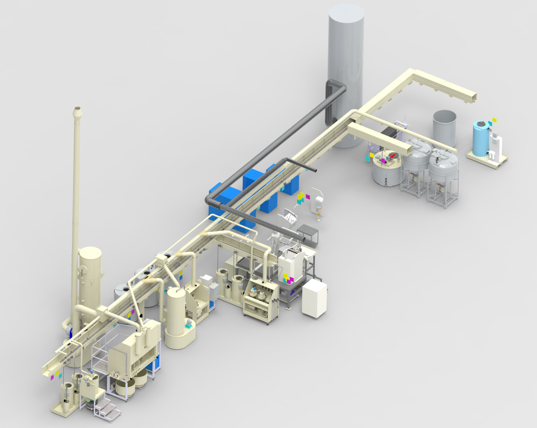 Impianto minerario completo