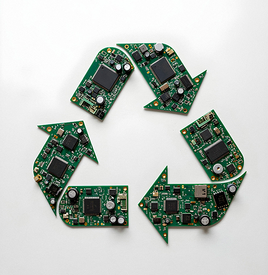 Flusso di reciclo degli e-waste